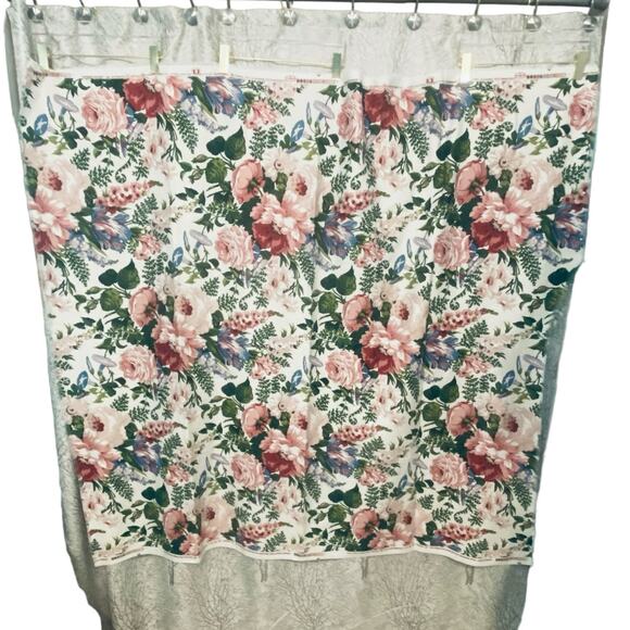 Waverly Spring Fever Cotton Fabric Remnant 59” x 55” Pink Floral Cottage READ - Picture 3 of 10